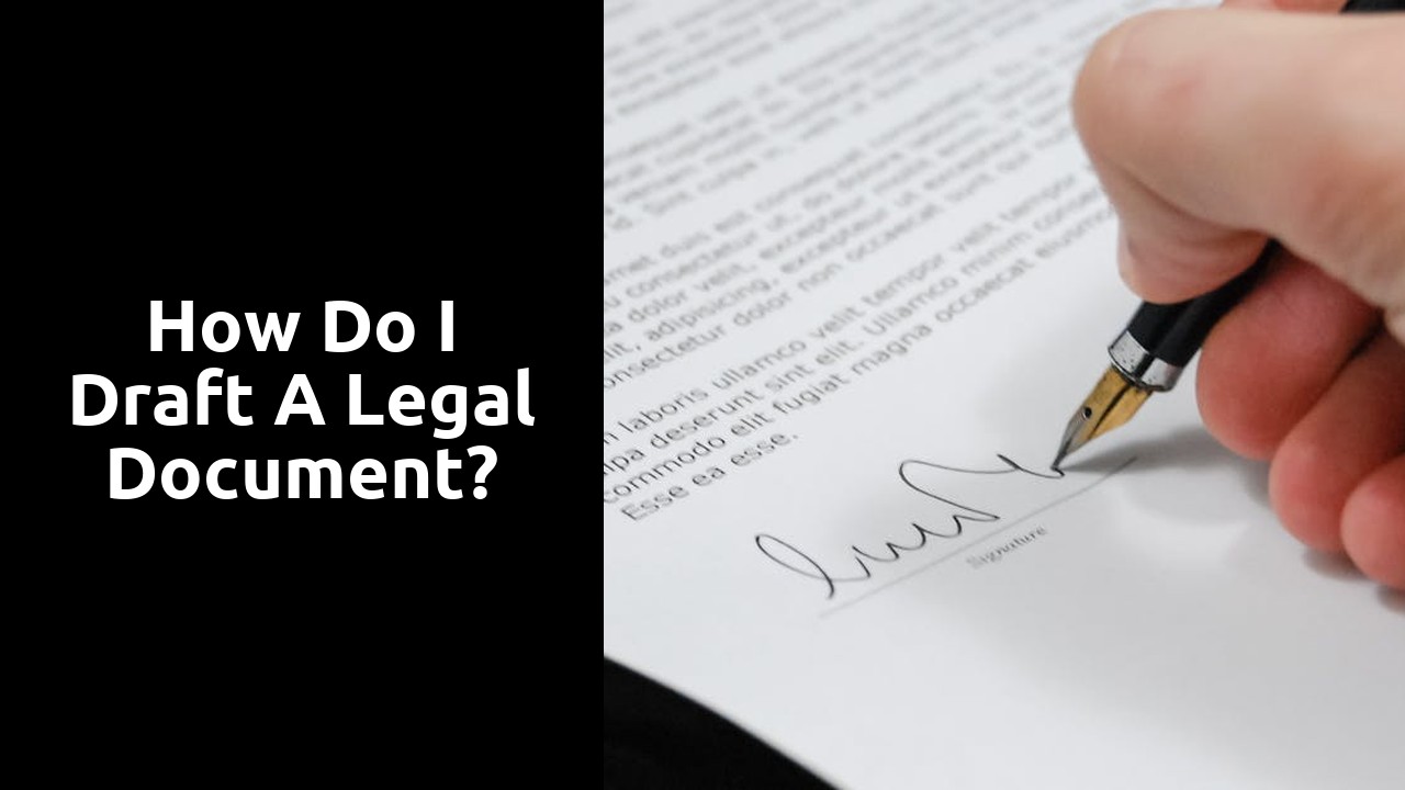 How do I draft a legal document?